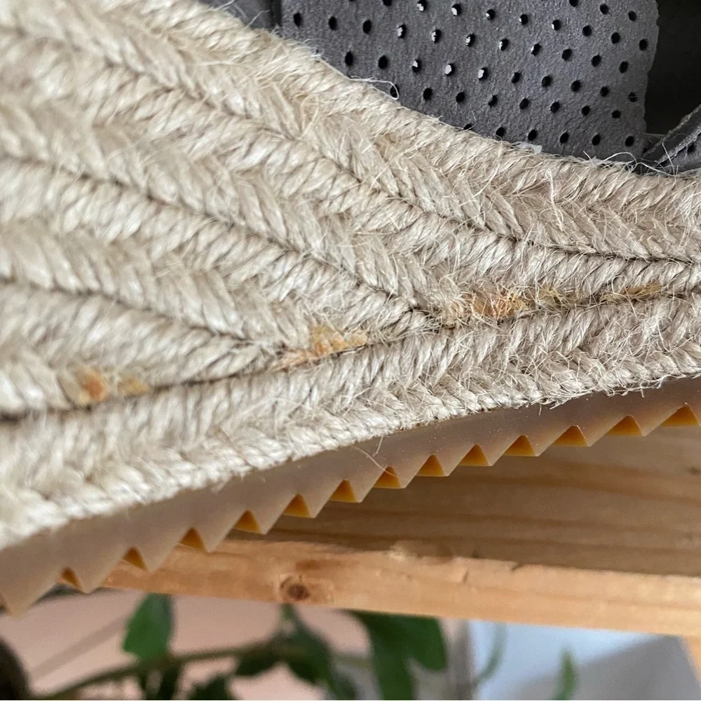 Eileen Fisher Gray Espadrille Willow Wedge 2 Graphite Nubuck Sandals 9 - Picture 16 of 16